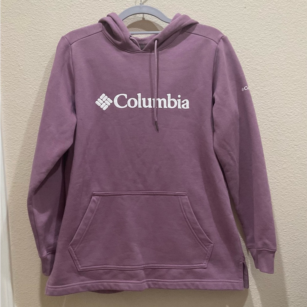 Columbia Women’s Sweatshirt Hoodie Long Sleeve Front Pocket Size M Purple/Mauve